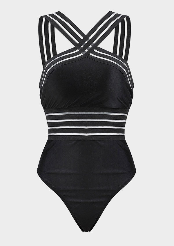 The Spot — Leopard Print High-Waist One-Piece Swimsuit by Siren's Boutique