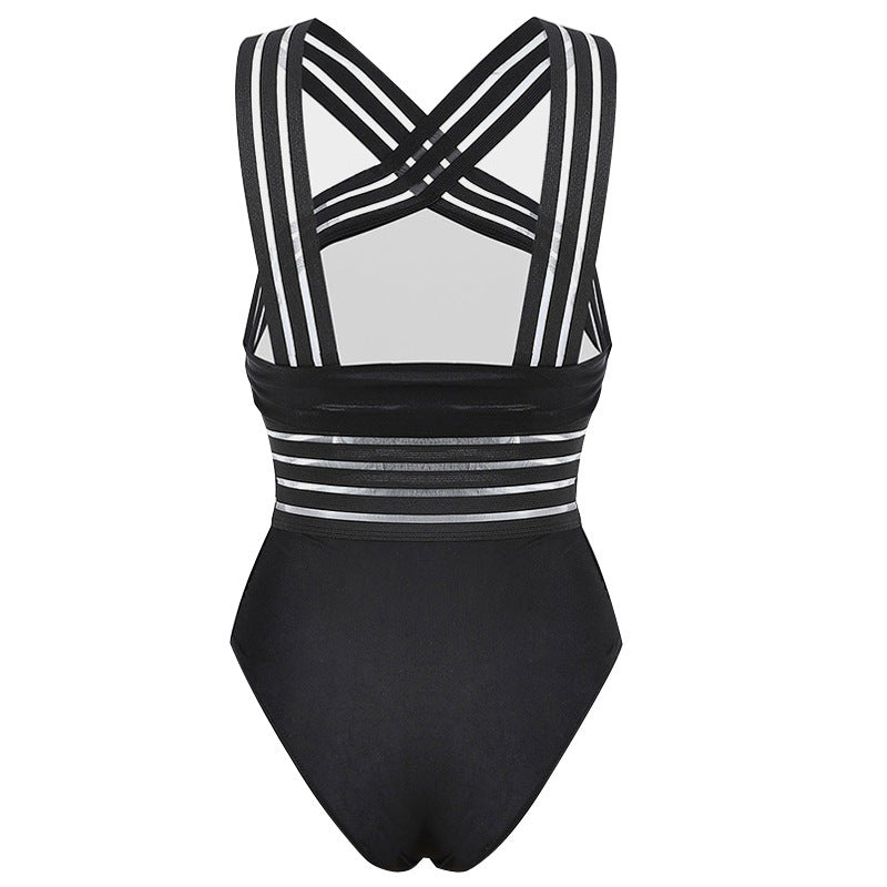 The Spot — Leopard Print High-Waist One-Piece Swimsuit by Siren's Boutique