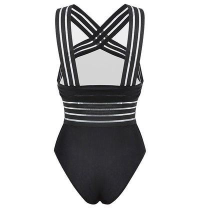 The Spot — Leopard Print High-Waist One-Piece Swimsuit by Siren's Boutique