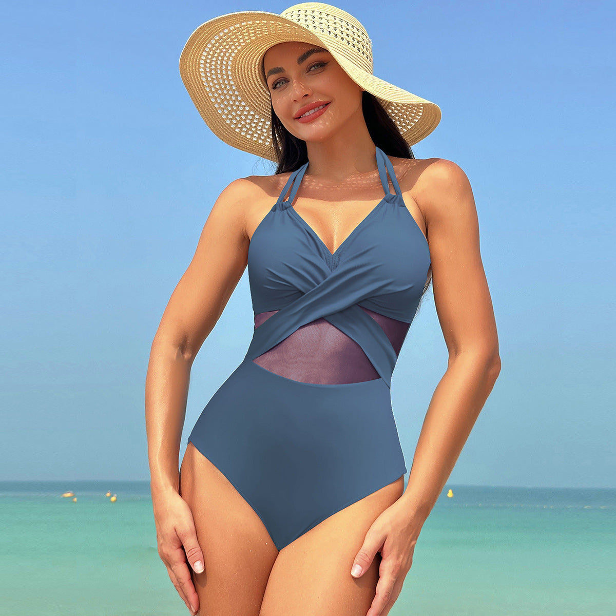 The Mesh — Halter Mesh One-Piece Swimsuit by Siren's Boutique