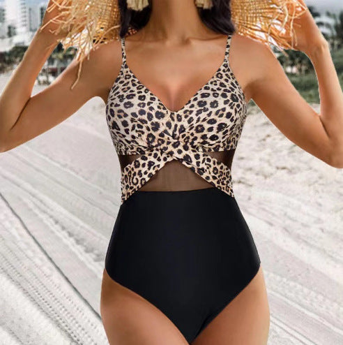 The Mesh — Halter Mesh One-Piece Swimsuit by Siren's Boutique