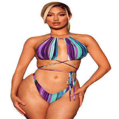 The Coastal Charm — Striped Bikini Set by Siren's Boutique